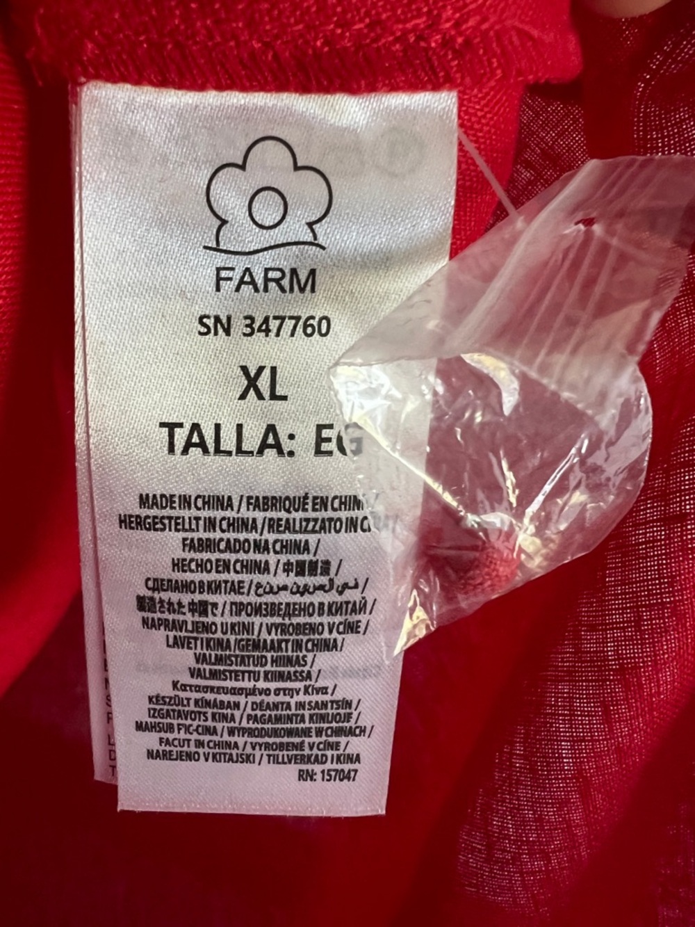 FARM Rio Red 3d Flower Maxi Dress Size XL NWT - Picture 15 of 16